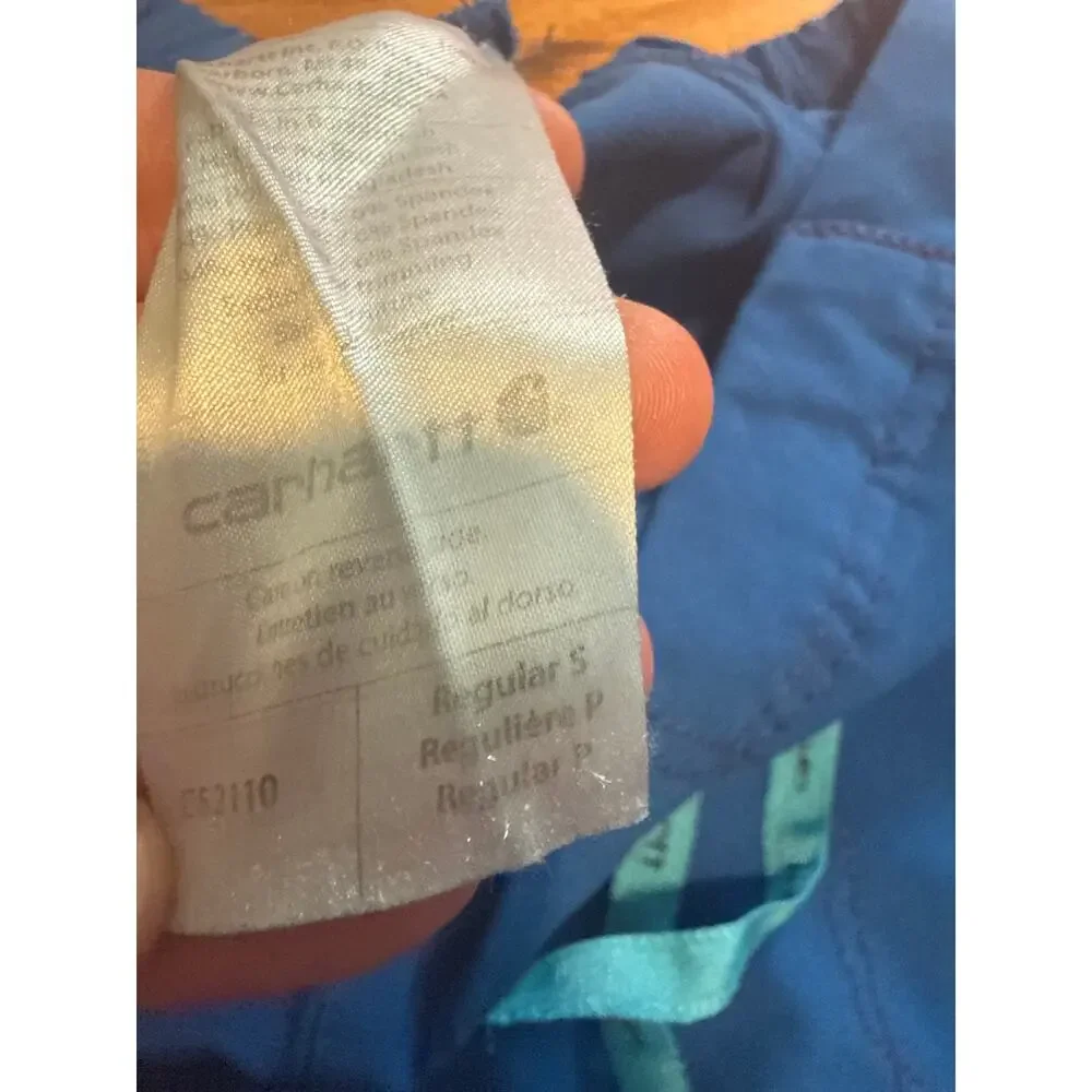 CARHARTT Women’s Scrub Set Sz XS/S Blue Medical Top Pants Nurse Hospital - Picture 6 of 7